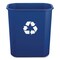 Boardwalk 3 Gallon Polypropylene Deskside Recycling Bin - Blue